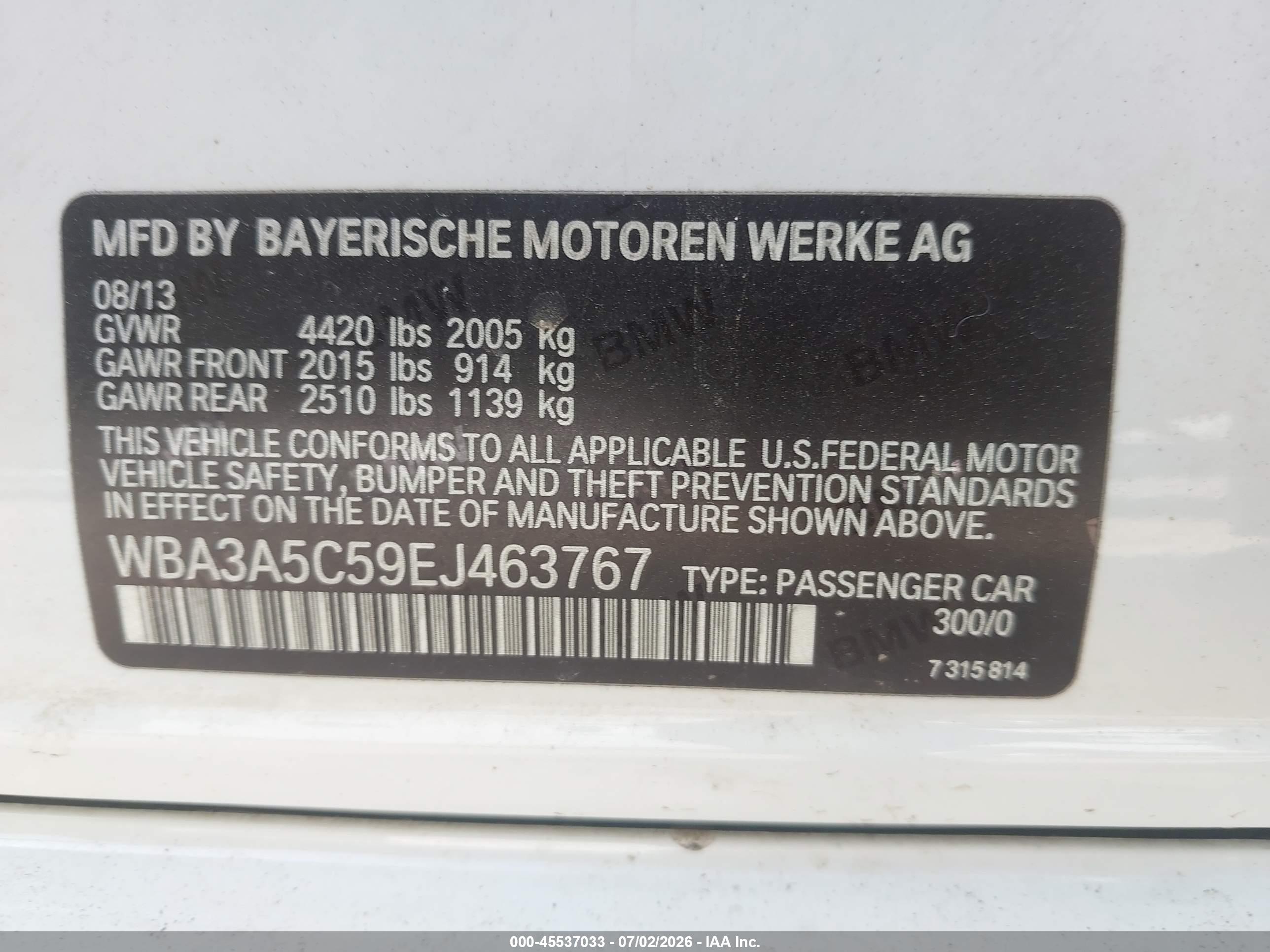 2014 BMW 328I