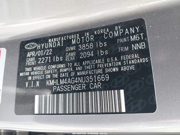 2022 HYUNDAI ELANTRA SEL