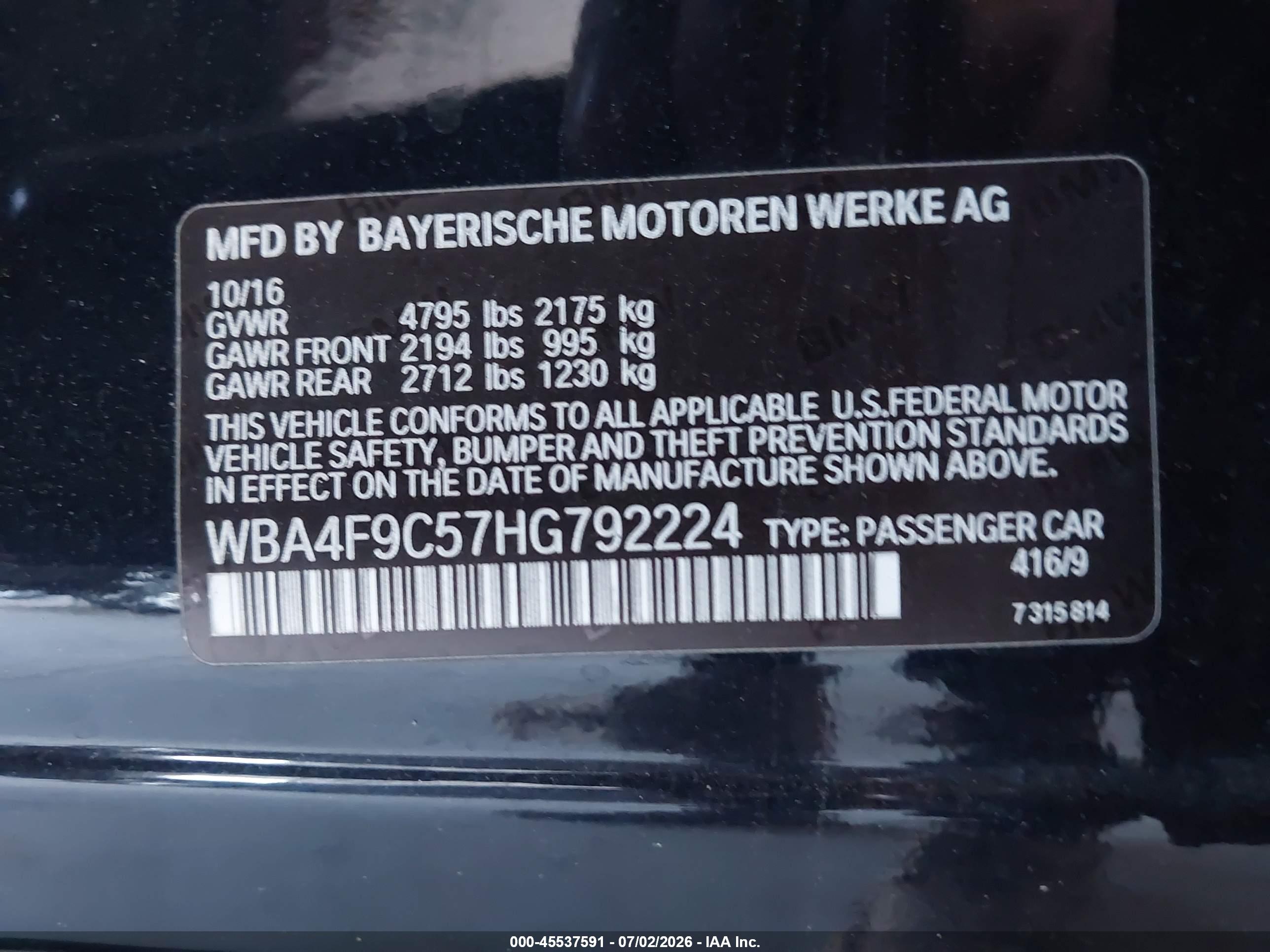 2017 BMW 430I GRAN COUPE XDRIVE