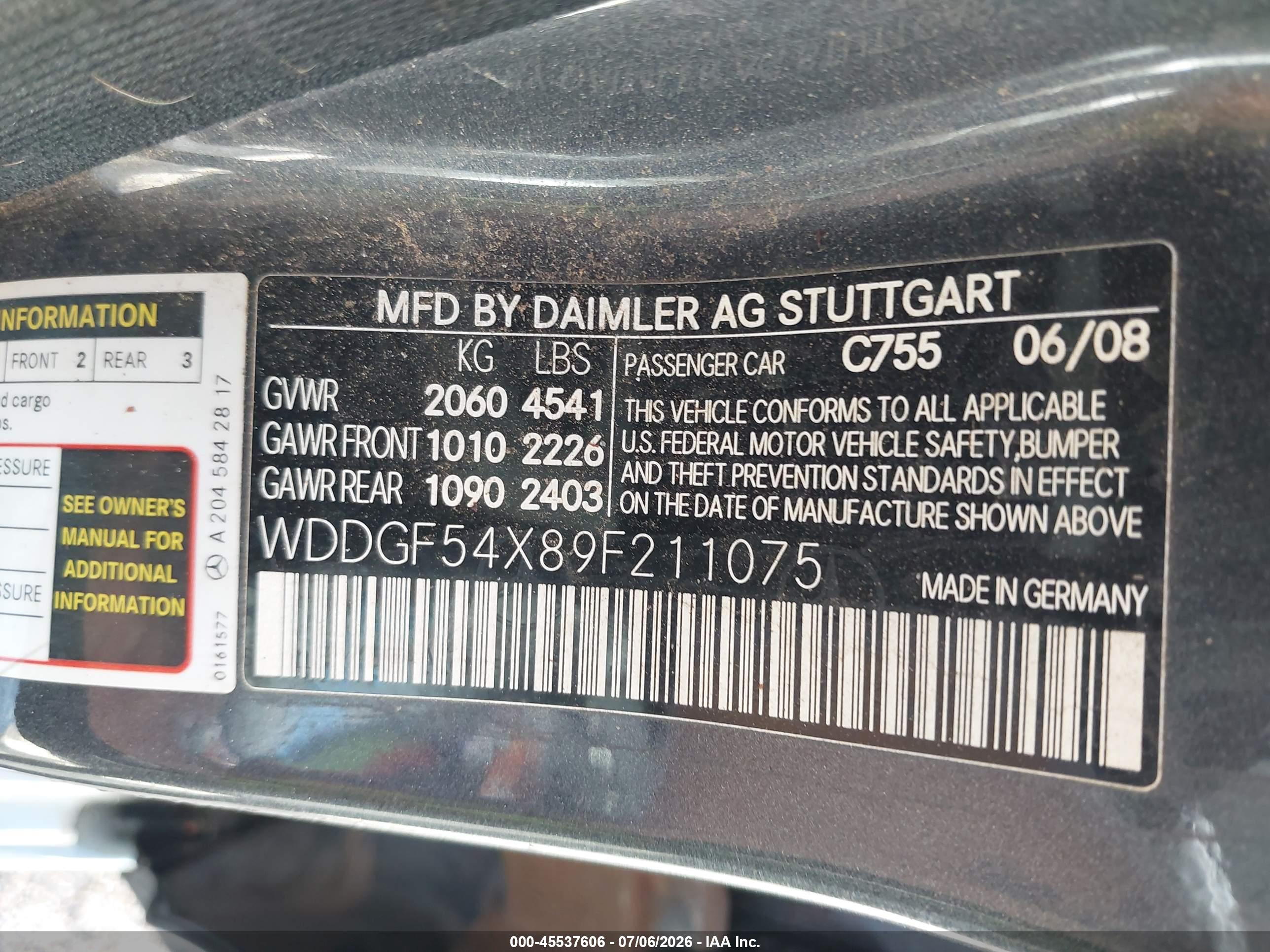 2009 MERCEDES-BENZ C 300 C300
