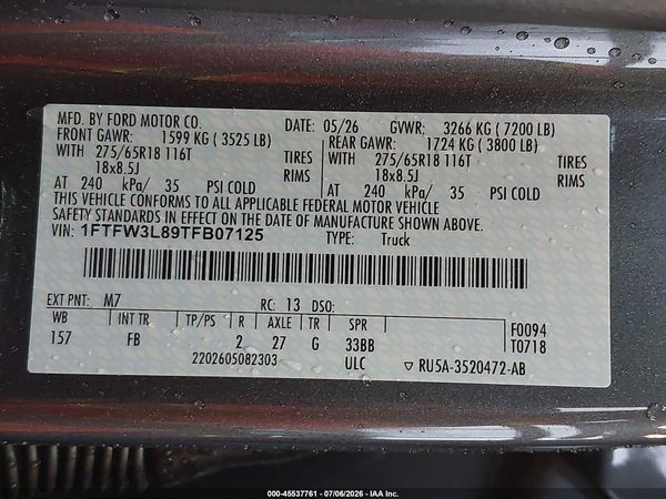 2026 FORD F-150 XLT — I9