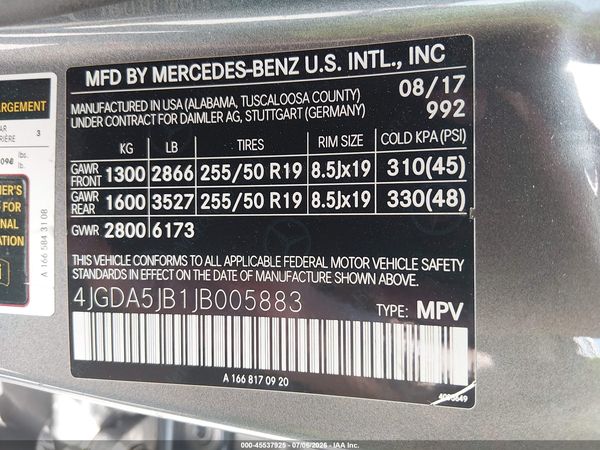 2018 MERCEDES-BENZ GLE 350 GLE350 — I9