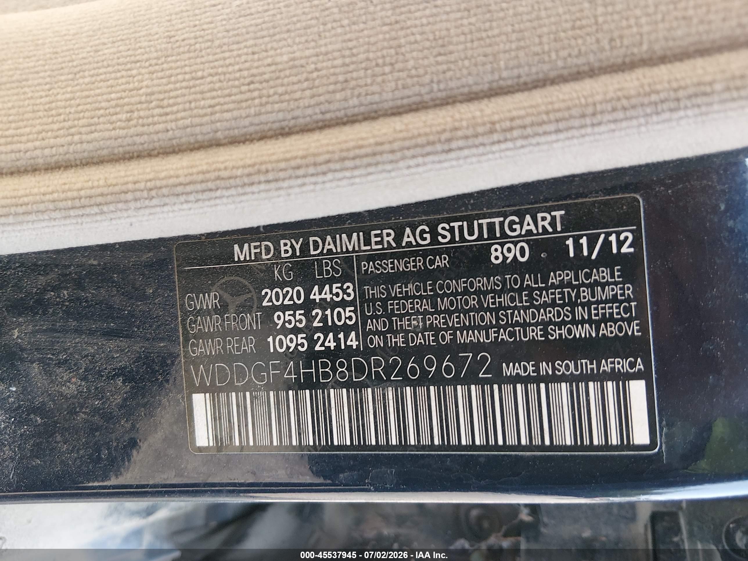 2013 MERCEDES-BENZ C 250 C250