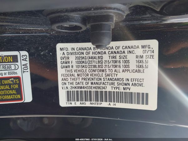 2014 HONDA CR-V LX