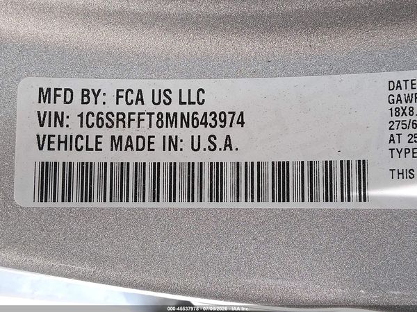 2021 RAM 1500 BIG HORN  4X4 5'7 BOX