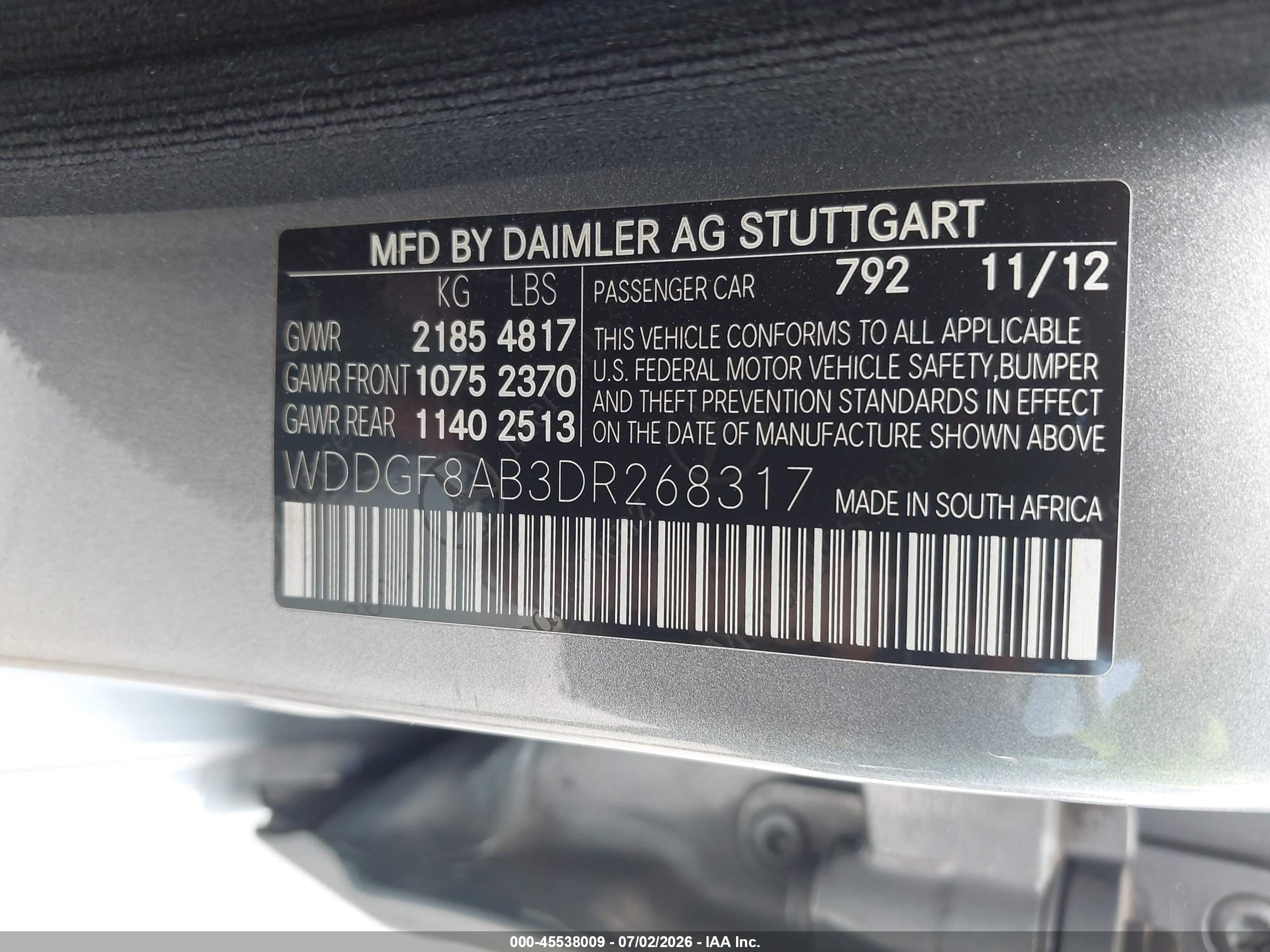 2013 MERCEDES-BENZ C 300 C300
