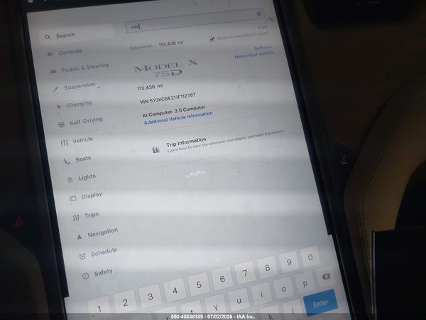 2018 TESLA MODEL X 100D/75D/P100D