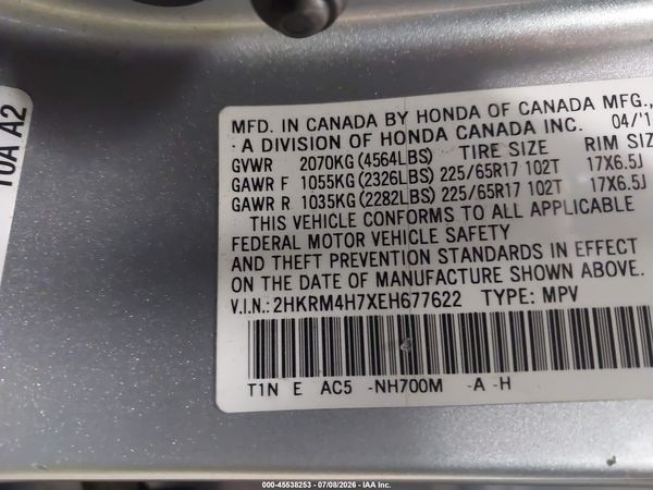 2014 HONDA CR-V EX-L