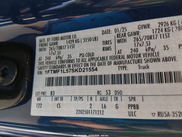 2025 FORD F-150 XL