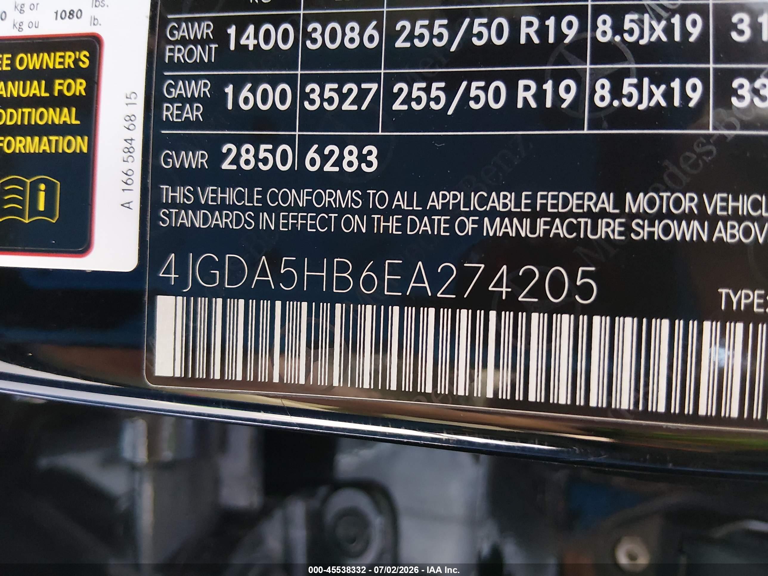 2014 MERCEDES-BENZ ML 350 4MATIC
