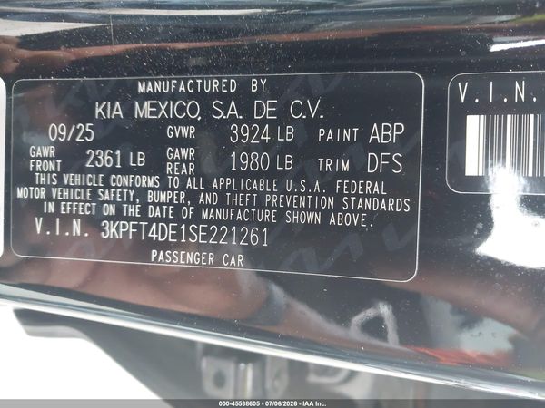 2025 KIA K4 LXS
