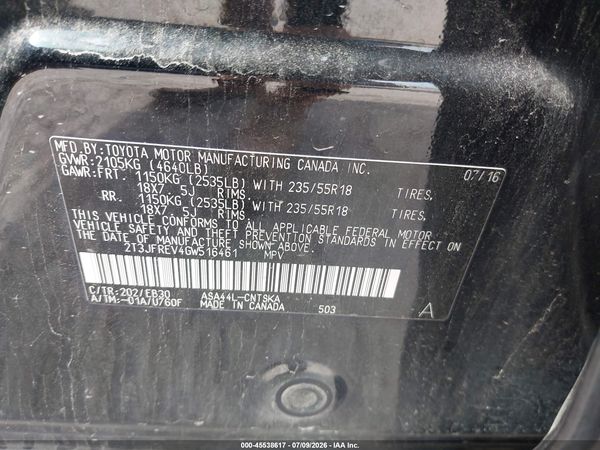2016 TOYOTA RAV4 SE