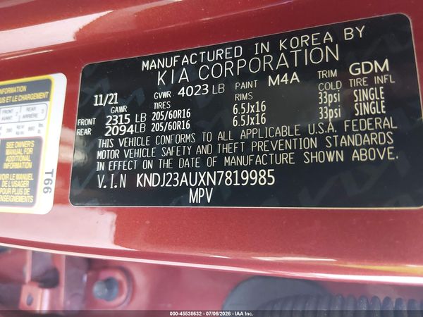 2022 KIA SOUL LX