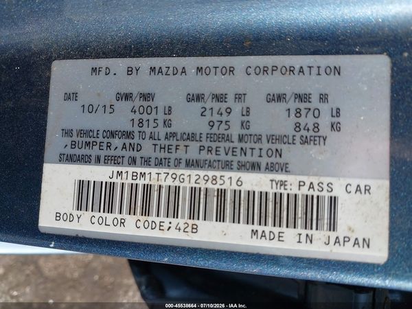 2016 MAZDA MAZDA3 I SPORT