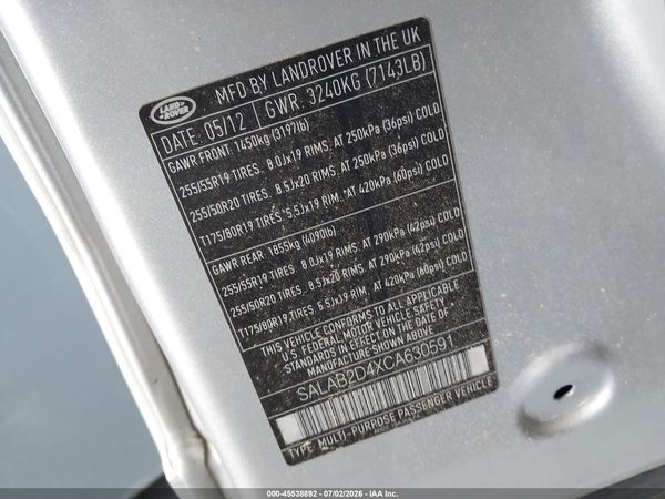 2012 LAND ROVER LR4 Base