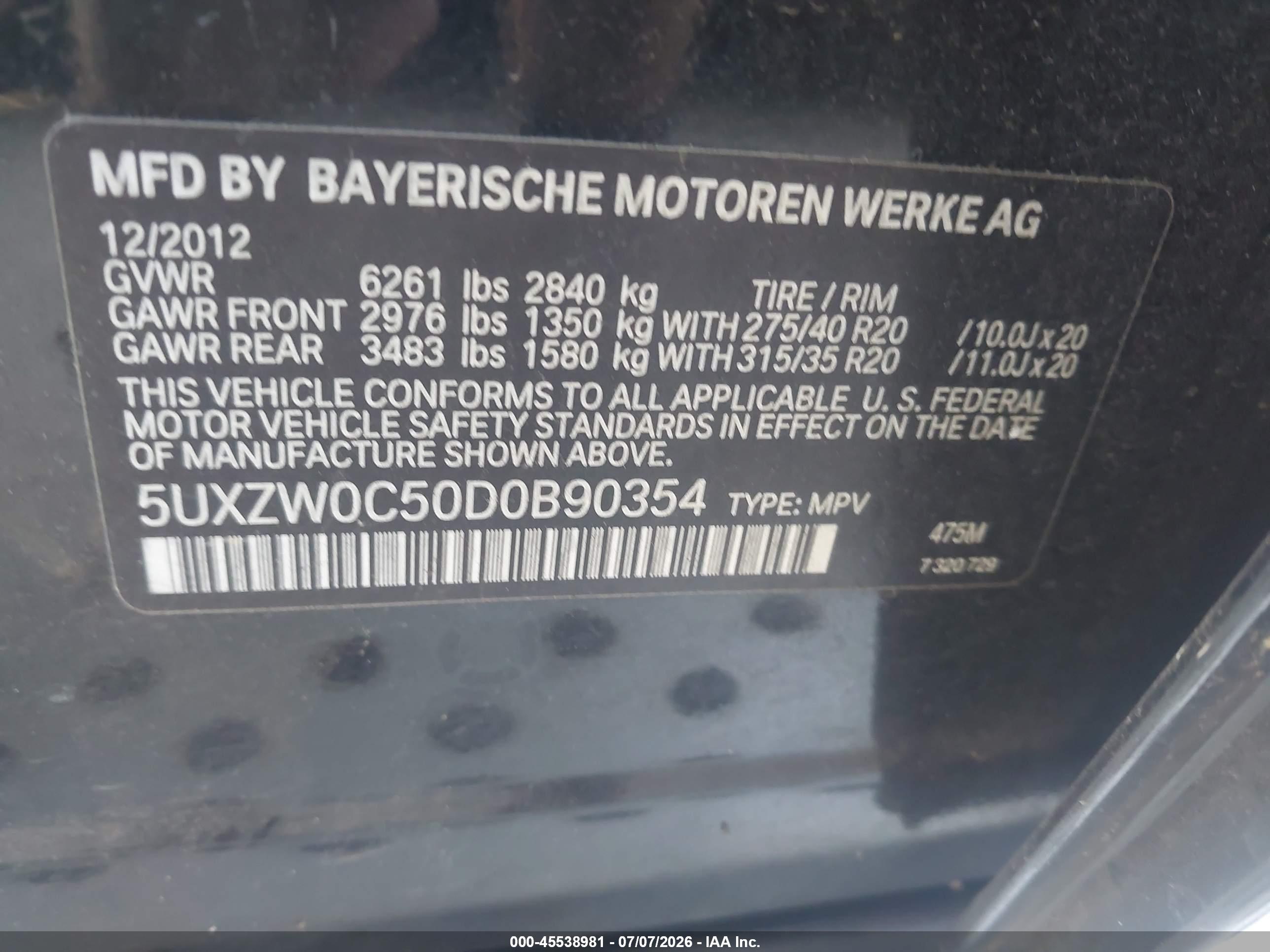 2013 BMW X5 XDRIVE35D