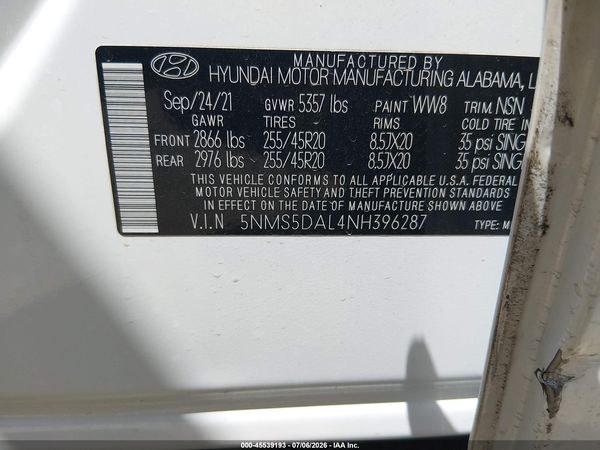 2022 HYUNDAI SANTA FE CALLIGRAPHY