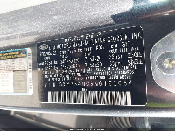 2021 KIA TELLURIDE SX