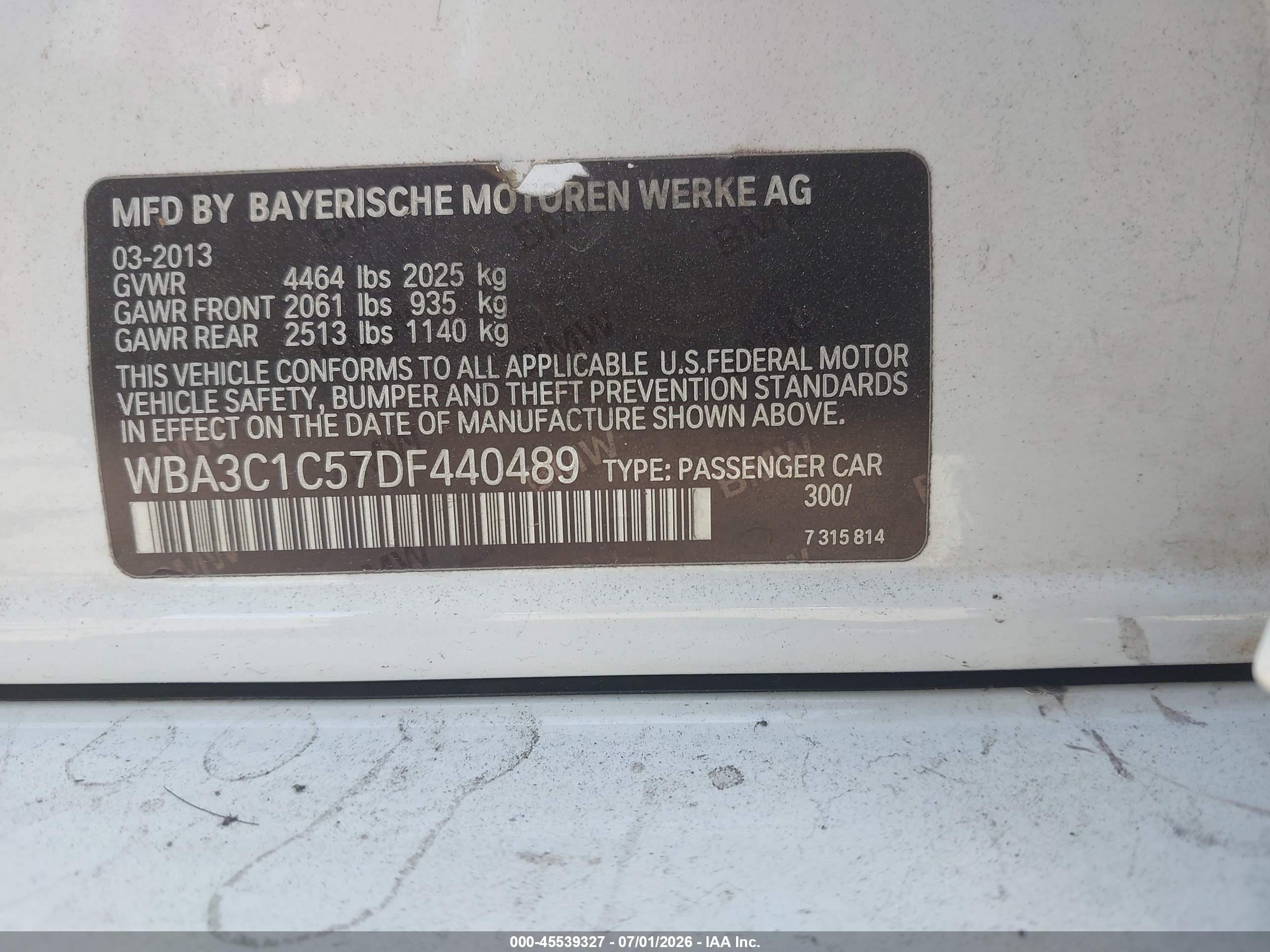 2013 BMW 328I