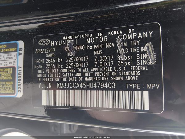 2017 HYUNDAI TUCSON SE PLUS