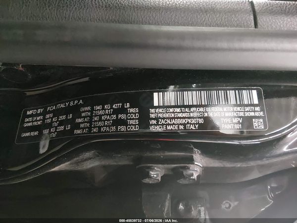 2019 JEEP RENEGADE LATITUDE FWD