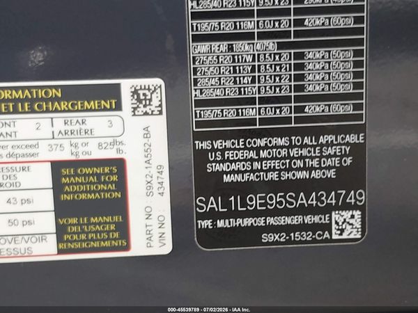2025 LAND ROVER RANGE ROVER SPORT P530 DYNAMIC SE