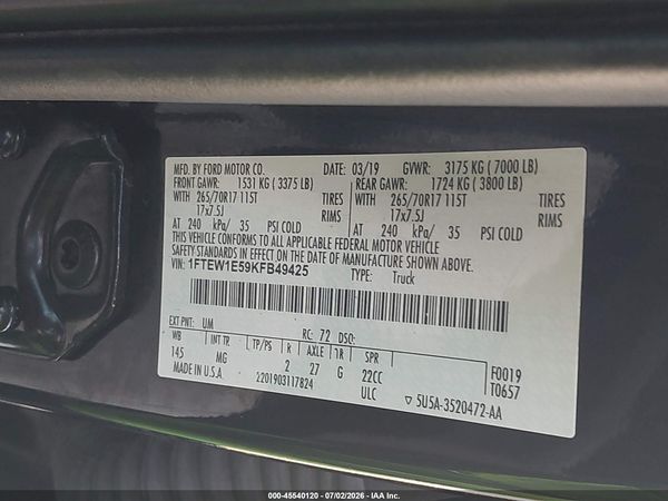 2019 FORD F-150