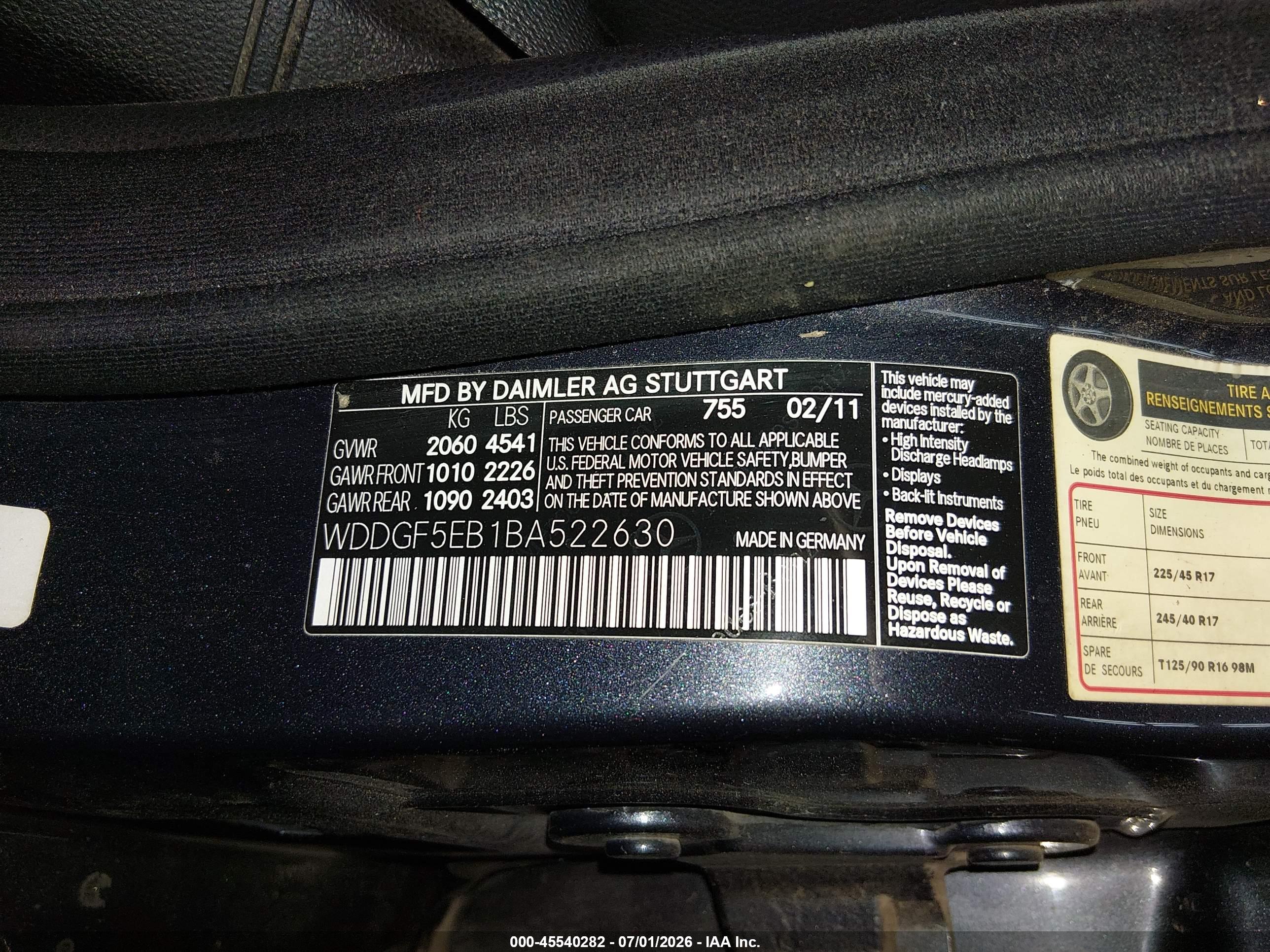 2011 MERCEDES-BENZ C 300 C300