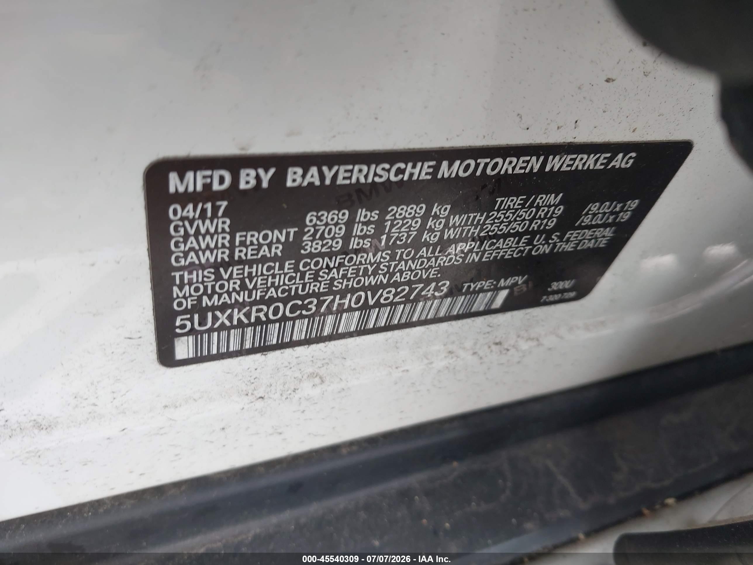 2017 BMW X5 XDRIVE35I