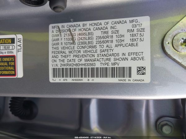 2017 HONDA CR-V EX-L/EX-L NAVI