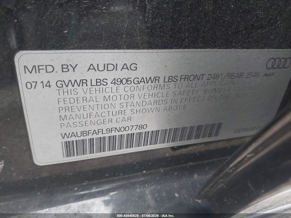 2015 AUDI A4 2.0T PREMIUM