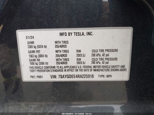2024 TESLA MODEL Y