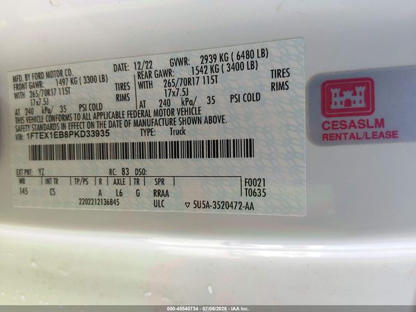 2023 FORD F-150 XL/XLT