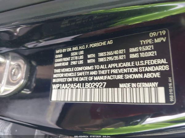 2020 PORSCHE MACAN