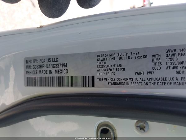 2024 RAM 3500 BIG HORN  4X4 8' BOX
