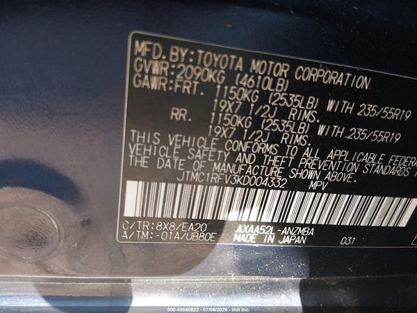2019 TOYOTA RAV4 XLE PREMIUM