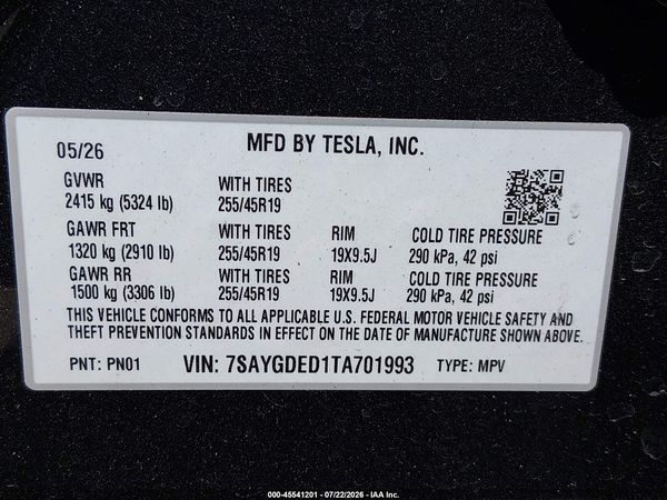 2026 TESLA MODEL Y
