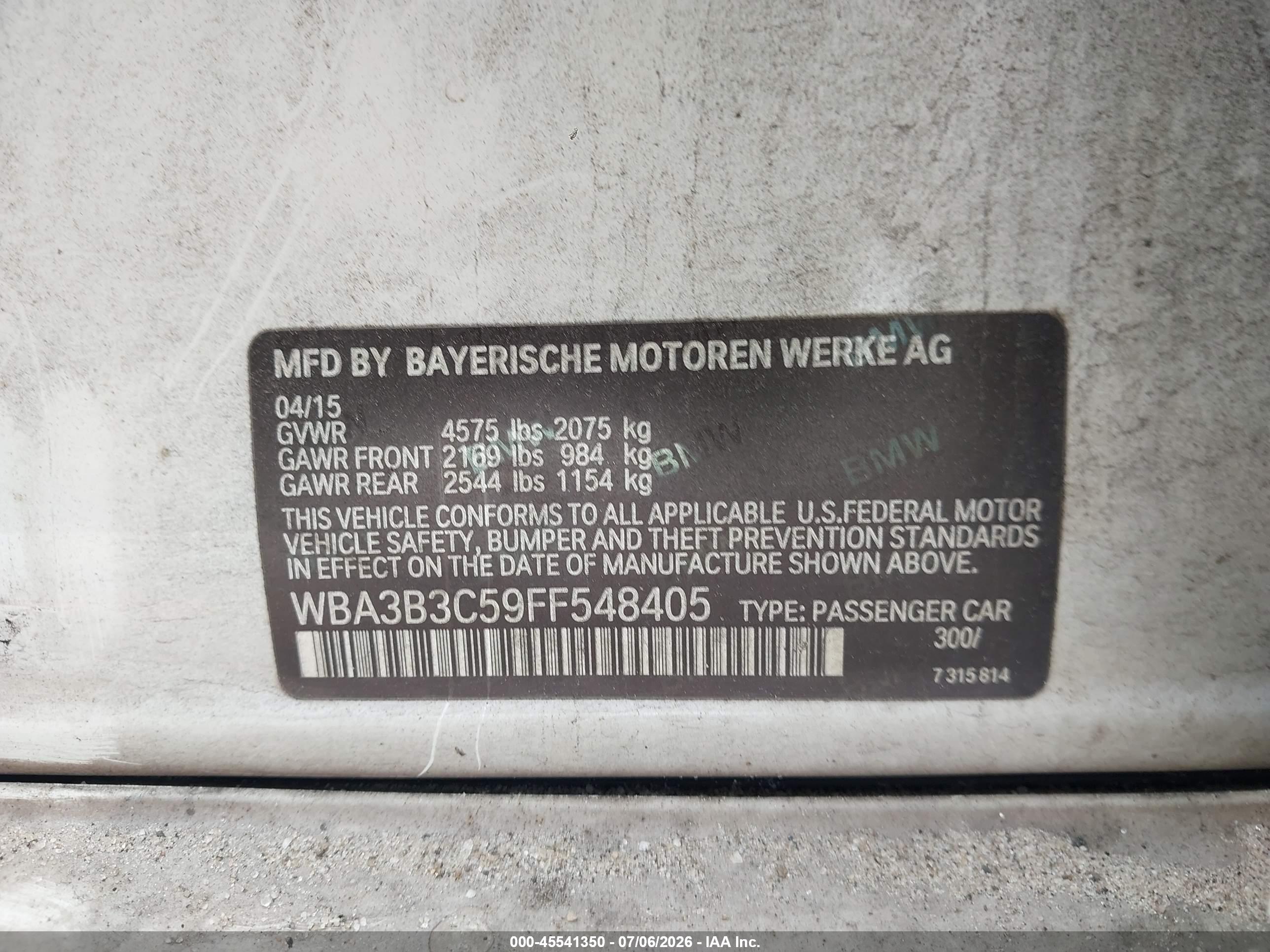 2015 BMW 328I XDRIVE