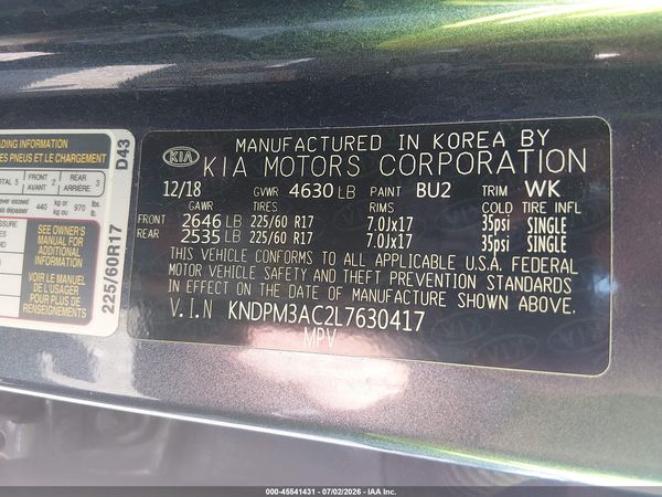 2020 KIA SPORTAGE LX