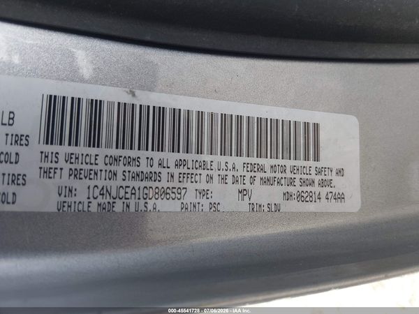 2016 JEEP COMPASS HIGH ALTITUDE EDITION