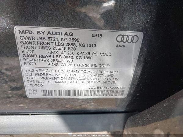 2019 AUDI SQ5 3.0T PREMIUM
