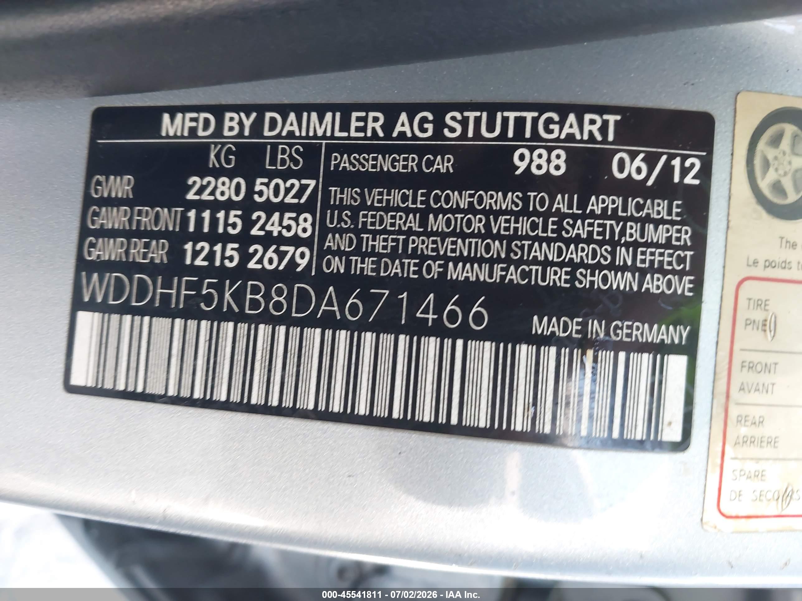 2013 MERCEDES-BENZ E 350 E350