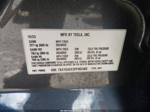 2023 TESLA MODEL Y — I9