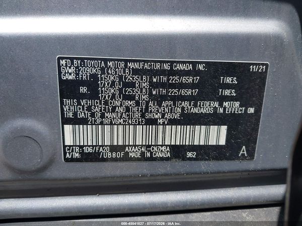 2021 TOYOTA RAV4 XLE