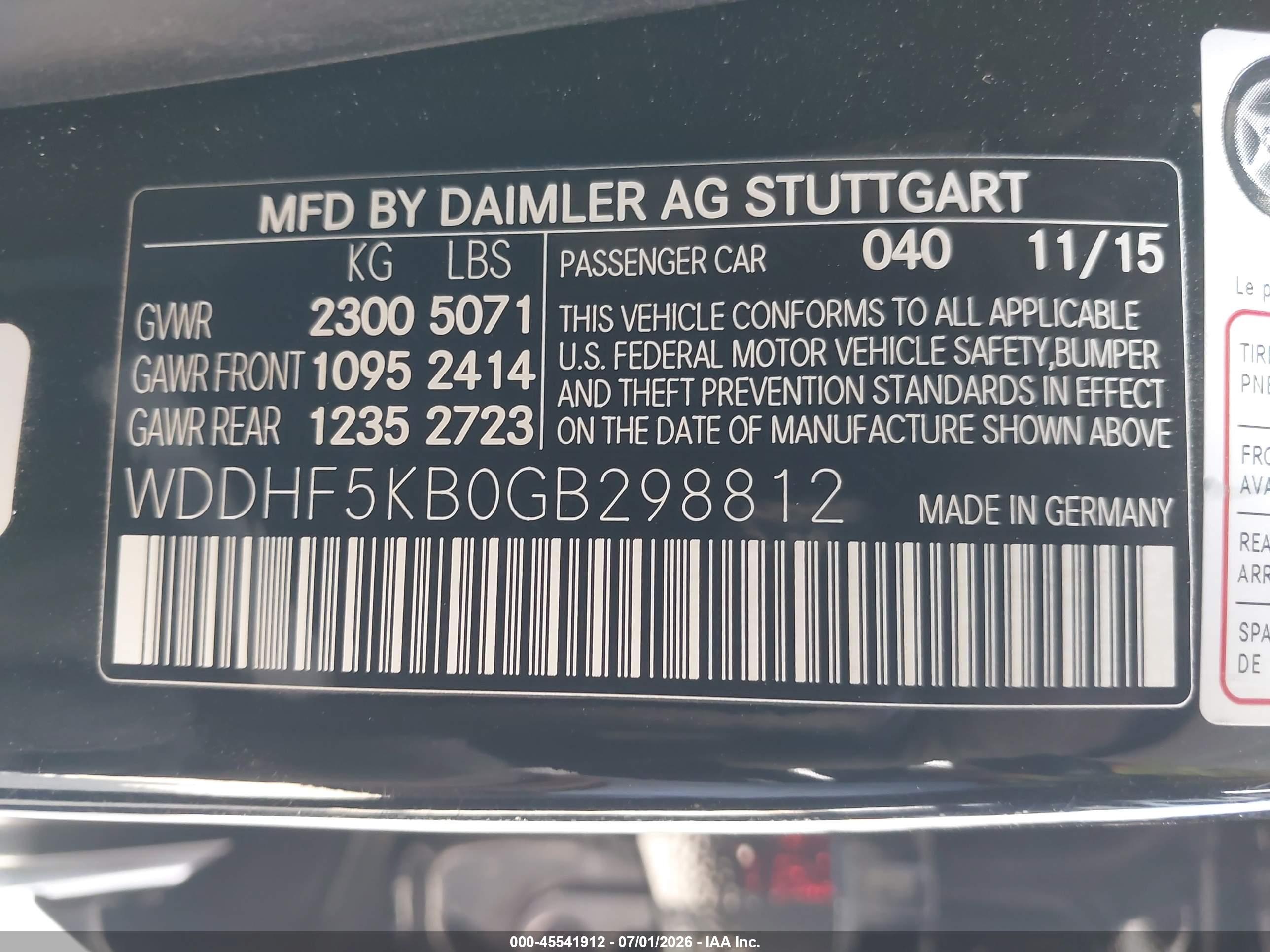 2016 MERCEDES-BENZ E 350 E350