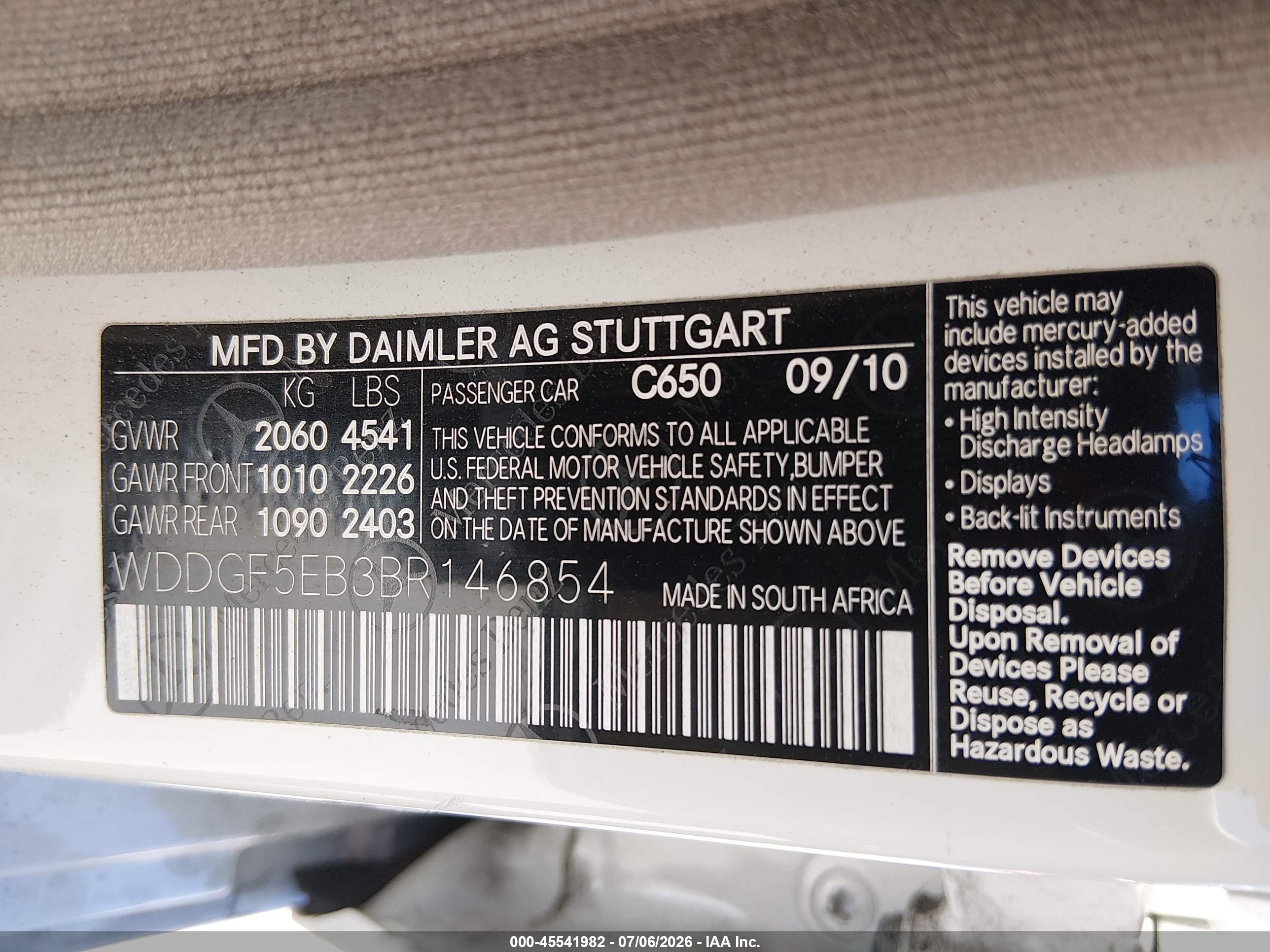 2011 MERCEDES-BENZ C 300 C300