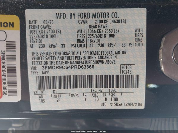 2023 FORD BRONCO SPORT OUTER BANKS — I9