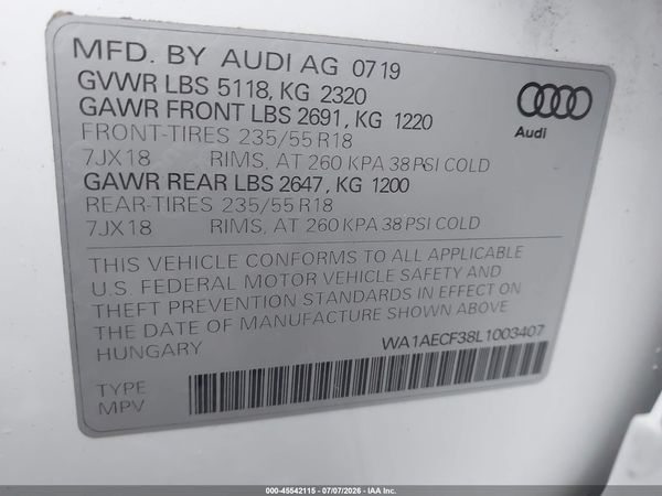 2020 AUDI Q3