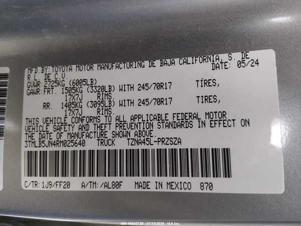 2024 TOYOTA TACOMA SR5