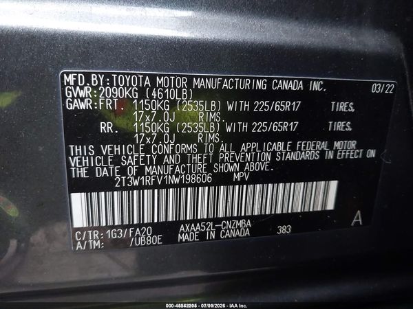 2022 TOYOTA RAV4 XLE